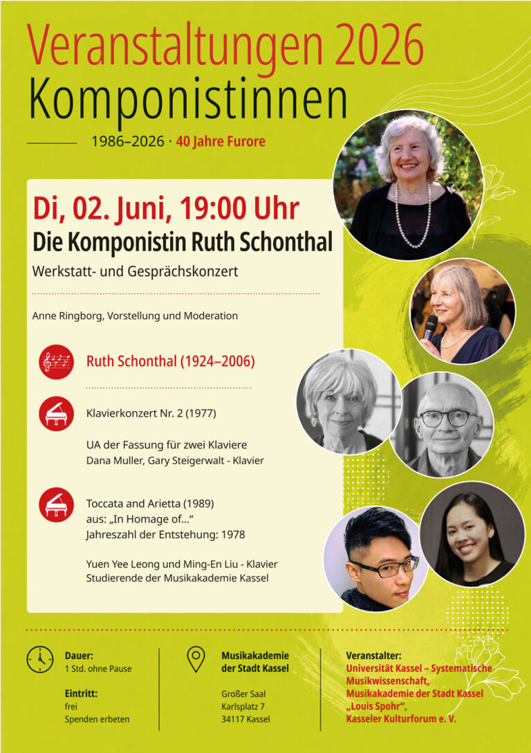 Komponistinnen Konzert Plakat 2. Juni 2026